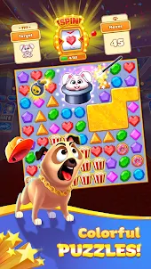 Super Pug Story Match 3 puzzle