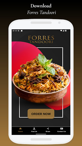 Android application Forres Tandoori screenshort