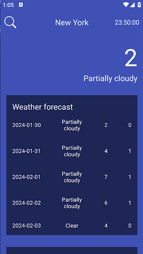 Android application IWeather screenshort