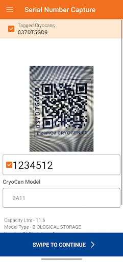 IOCL Cryo - Asset Information Screen 2