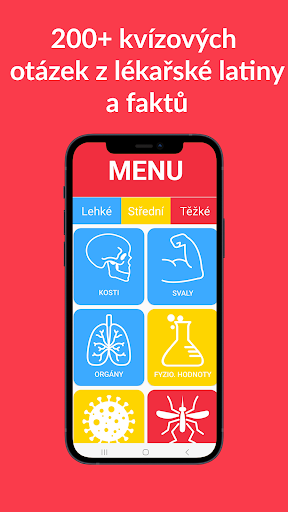 Android application MediLat - lékařská latina(CZ) screenshort