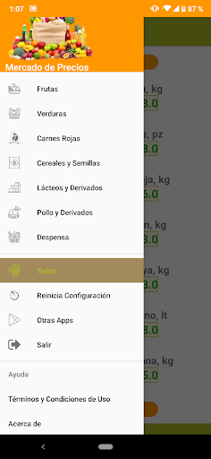 Mercado de Precios Screen 2