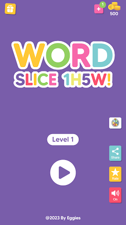 Game screenshot Word Slice: 1 Hint 5 Words! mod apk