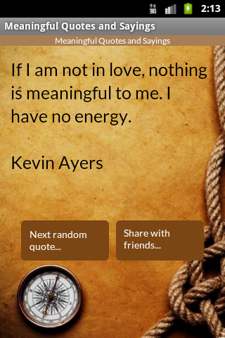 Android application Meaningful Quotes and Sayings screenshort