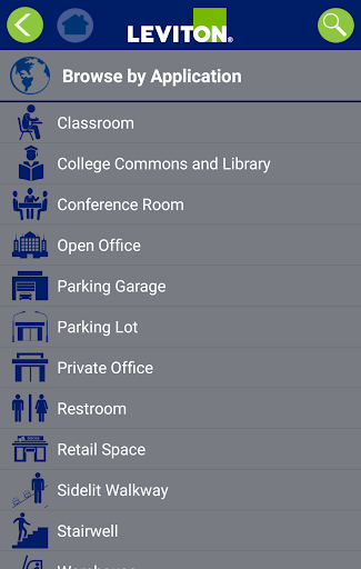 Leviton ASHRAE 90.1 App Screen 2