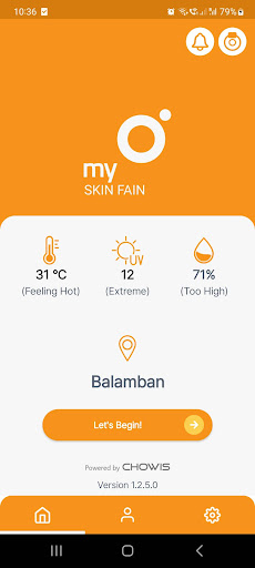 Android application MySkinFAIN screenshort