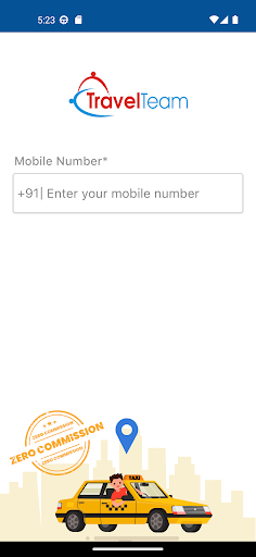 Android application Travelteam Driver screenshort