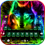 Cover Image of Tải xuống Chủ đề bàn phím chó sói đầy màu sắc  APK