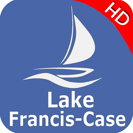 Lake Francis Case S Dakota Map logo