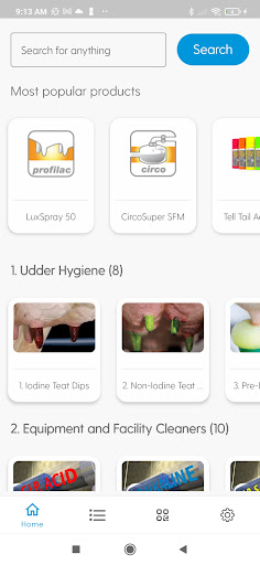 Android application GEA Hygiene Product Finder screenshort
