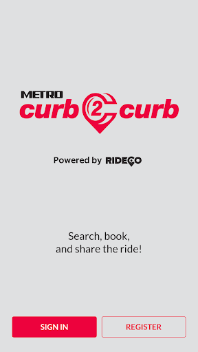 Android application METRO curb2curb screenshort