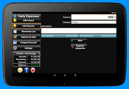 Daily Expenses 2 Ekran görüntüsü