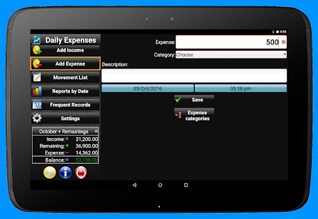 Daily Expenses 2 Captura de pantalla