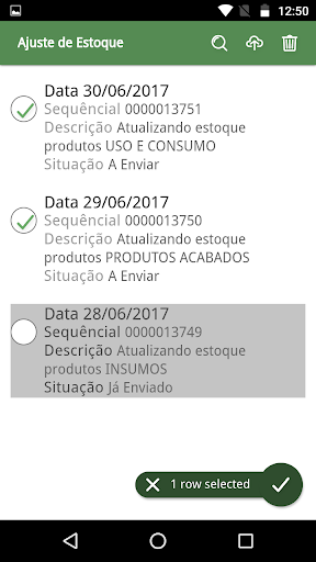 Android application Inventário de Estoque screenshort