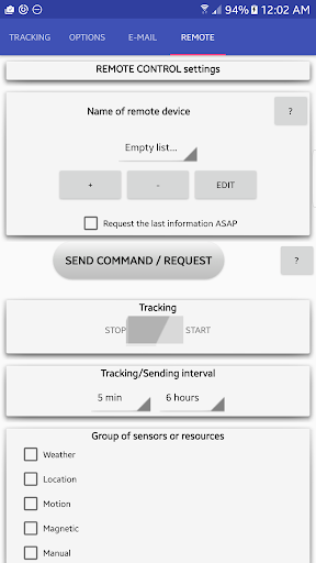 Sensor Email Tracker