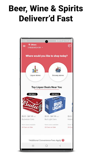 Android application Deliverr - Beer, Wine & Liquor screenshort