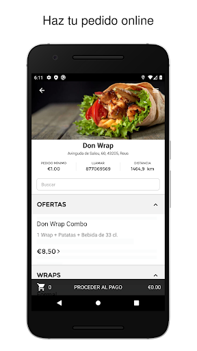 Android application Don Wrap screenshort