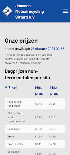 Android application Janssen Metaalrecycling B.V. screenshort