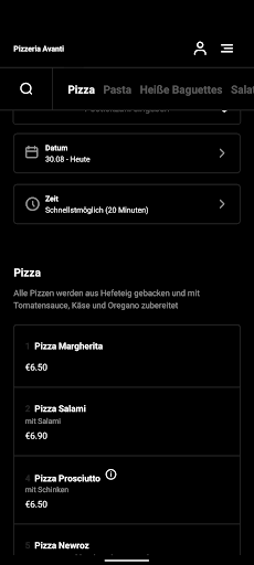 Pizzeria Avanti DE Screen 3
