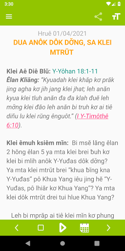 Android application Bài Học Kinh Thánh Hằng Ngày T screenshort