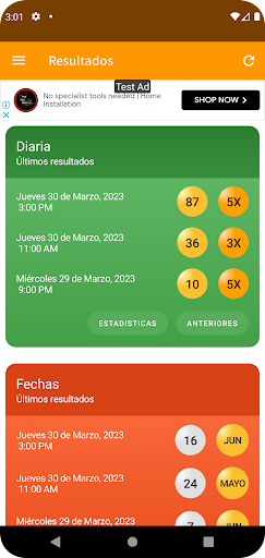 Resultados Loto Nicaragua Screen 2