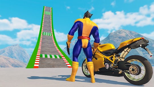 Superhero Bike Stunt GT Racing – Mega Ramp Games Mod Apk 1