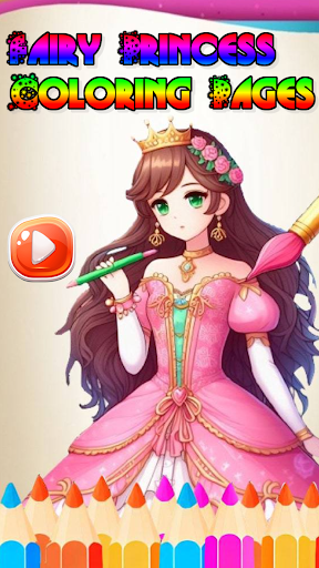 Android application Coloring Games: Fairy Princess screenshort