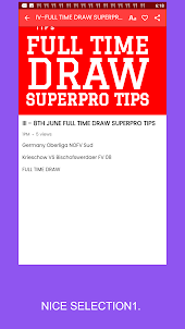 FULL TIME DRAW SUPERPRO TIPS