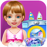 Wash laundry games for girls icon
