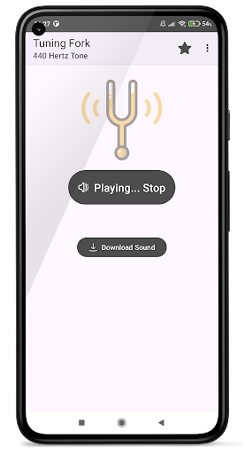 Virtual Tuning Fork 440 Hertz Screen 2