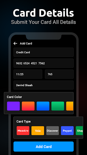 Credit/Debit Card Wallet Screen 3