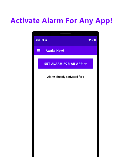 Android application Awake Now! - Alarm For Apps screenshort