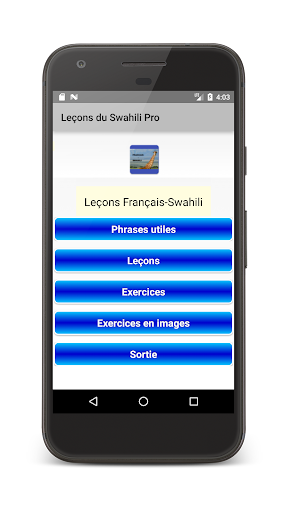 Android application Français -Swahili screenshort