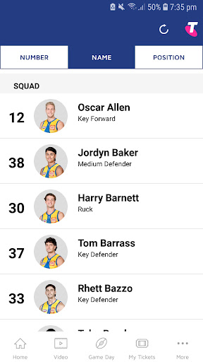 West Coast Eagles Official App Screen 3