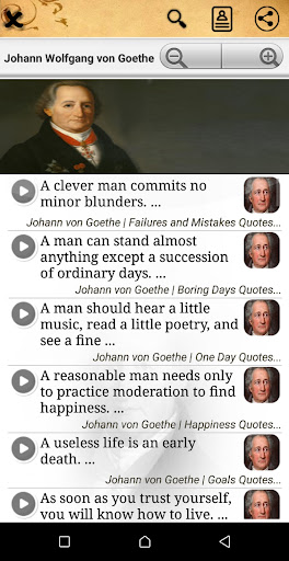 Android application Johann von Goethe : Quotes screenshort