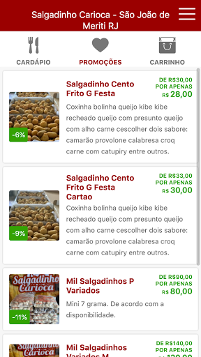 Salgadinho Carioca Screen 3