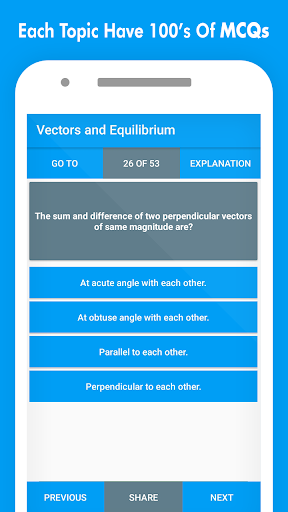 Physics MCQs with Answer and E Screenshot 3 - AppWisp.com