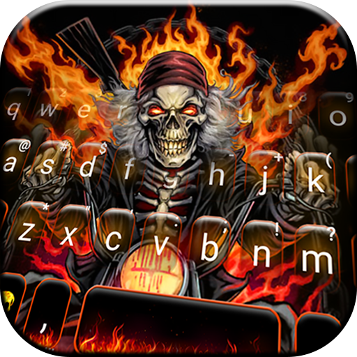 Fire Skull Rider Keyboard Them  Icon