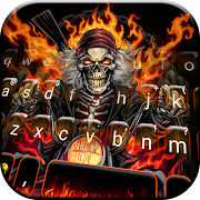 Fire Skull Rider Keyboard Theme