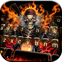 Тема для клавиатуры Fire Skull Rider