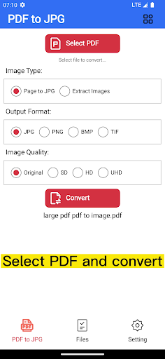Android application PDF Image Extractor &Converter screenshort