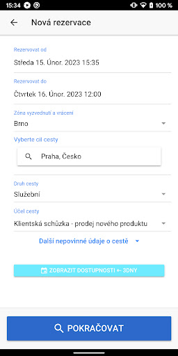 Android application Car Sharing screenshort