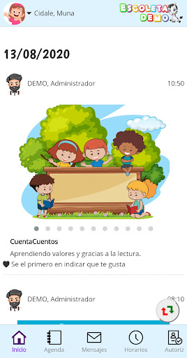 SocialKinder App Familias Screen 2