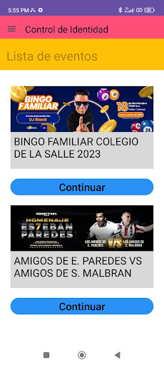 Control de Acceso Serviticket Screen 2