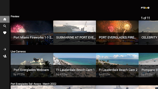 Android application PTZtv One screenshort