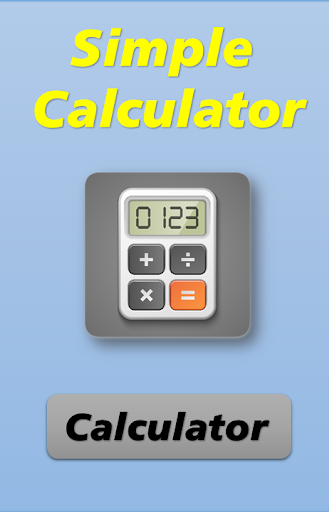 Android application Simple Calculator screenshort