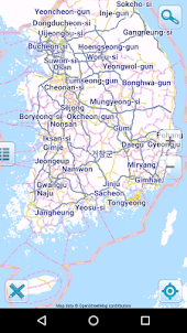 Map of South Korea offline