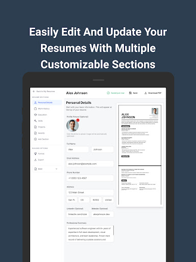 ResumeBuilder - Easy CV Maker