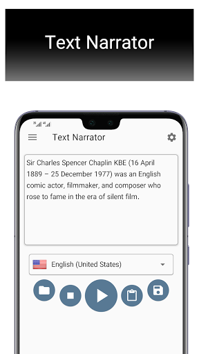 Android application Text Narrator screenshort