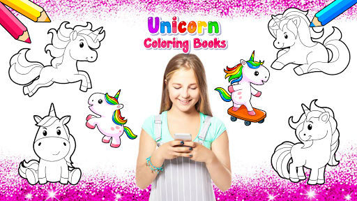 Unicorn Coloring Book & Baby Games for Girls 9.0 screenshots 1